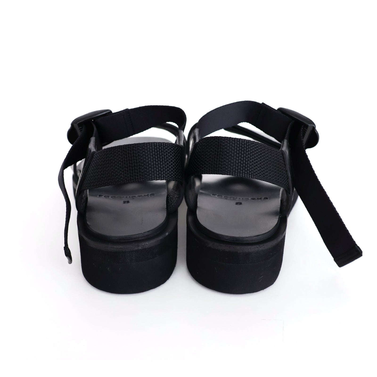 Sandals with Velcro Straps wide belt in Grain Leather