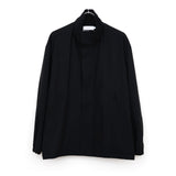 Wool Hopsack Track Jacket BLACK