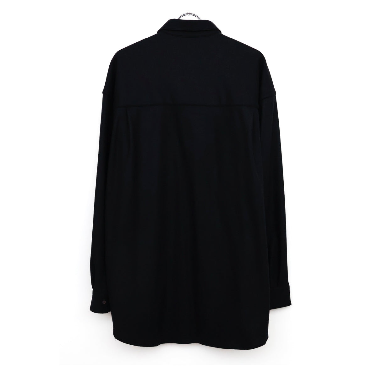 Wool Smooth Flannel Oversized Regular Collar Shirt