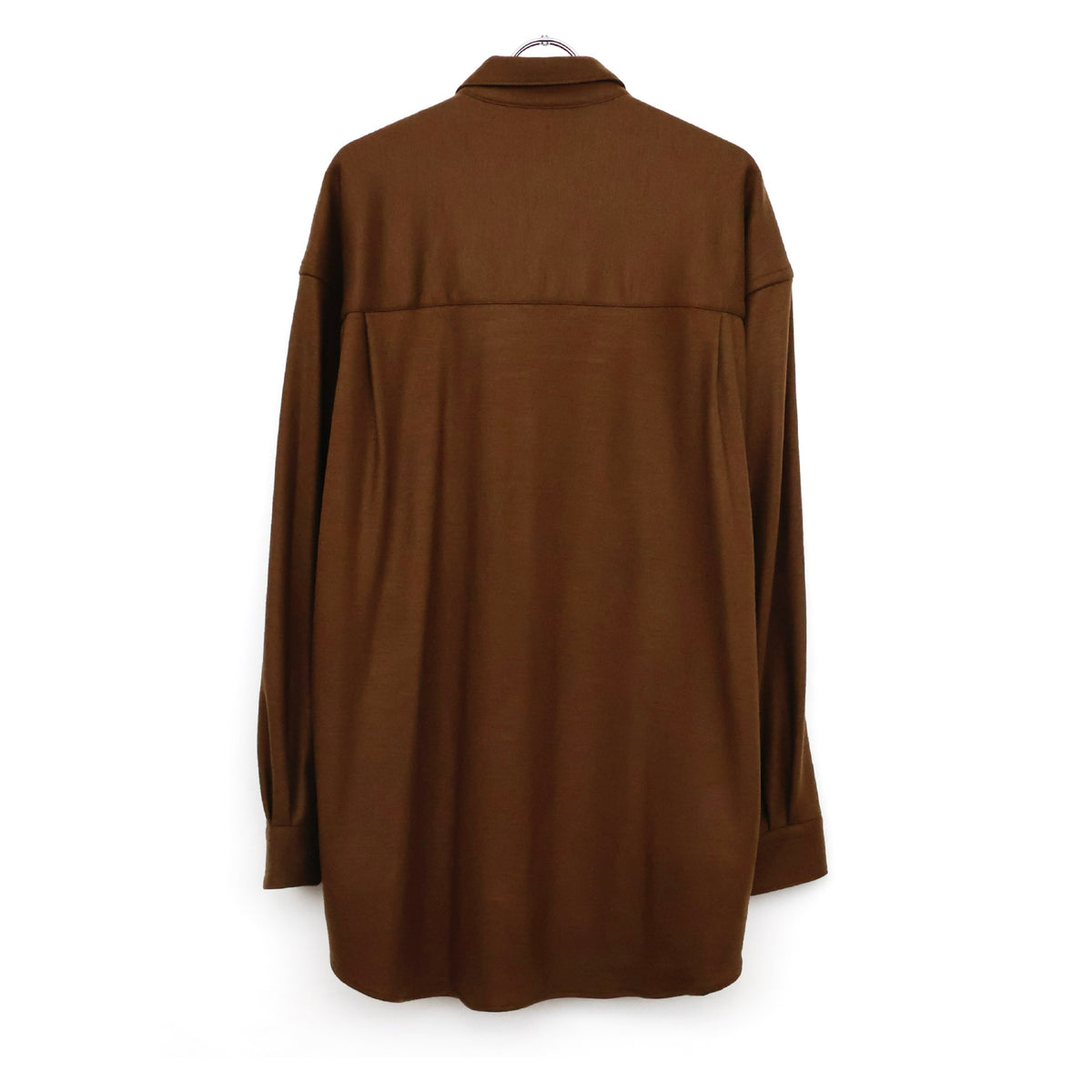 Wool Smooth Flannel Oversized Regular Collar Shirt