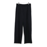 Wool Smooth Flannel Easy Wide Pants BLACK