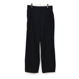 Cotton Wool Poplin Oversized Slacks BLACK