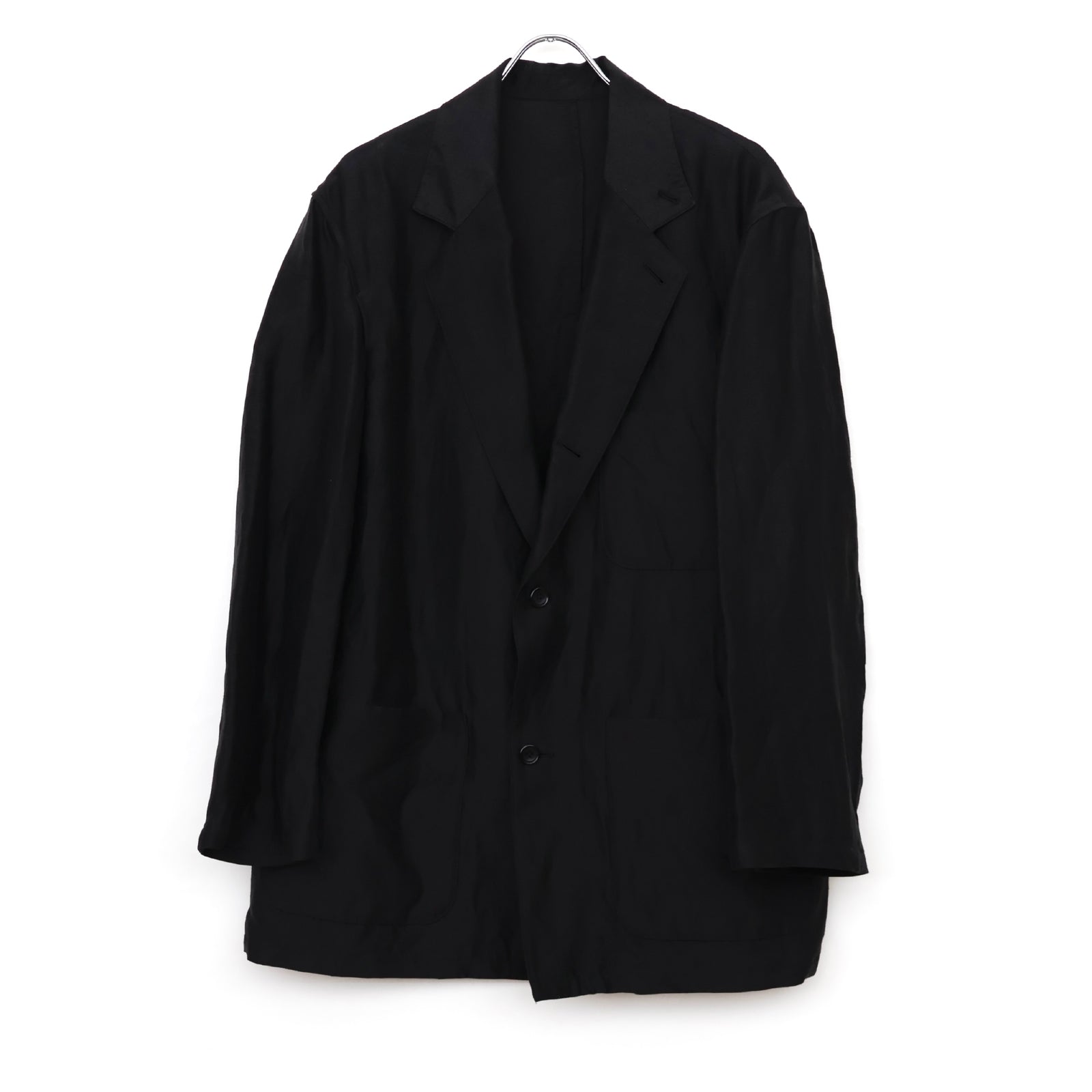 Linen Cupro Back Satin Work Jacket