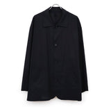 Cotton Wool Poplin Oversized Coverall BLACK