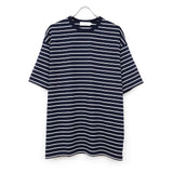 Tri Spun Border S/S Tee NAVY × WHITE