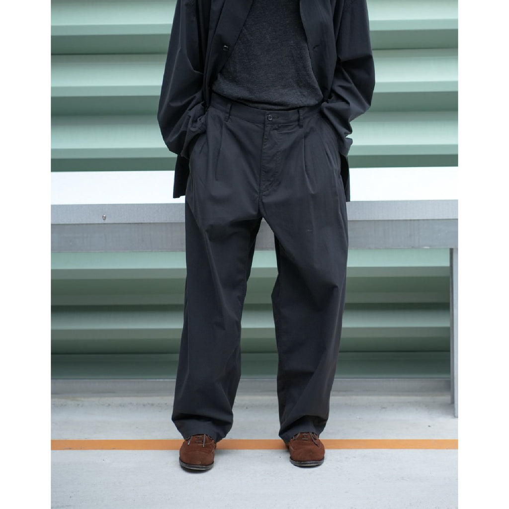 Cotton Wool Poplin Oversized Slacks - ref. / Web Store