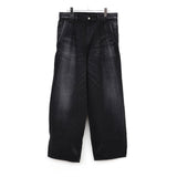 Selvage Denim Two Tuck Pants BLACK_DARK FADE