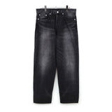 Selvage Denim Five Pocket Tapered Pants BLACK_DARK FADE