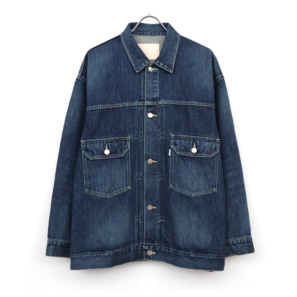ジャケット・アウター Graphpaper SUMI Coated Denim jacket SUMI Coated Denim Collarless Jacket / BLACK | Graphpaper