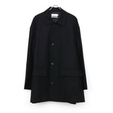 Scale Off Flannel Car Coat BLACK