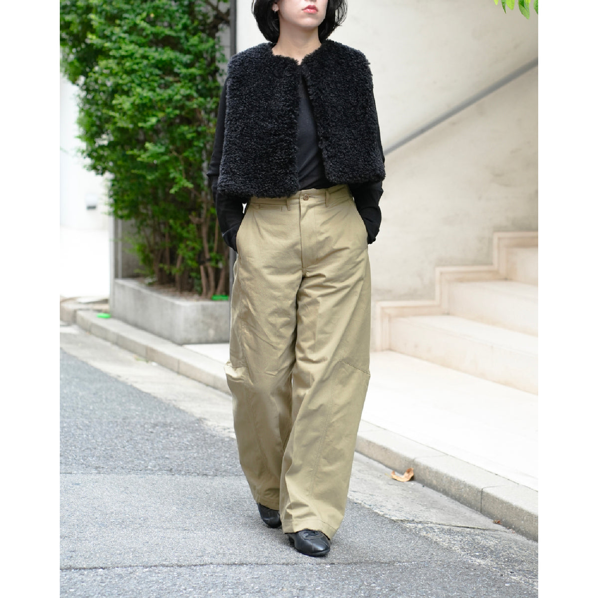 BARREL LEG CHINO TROUSERS
