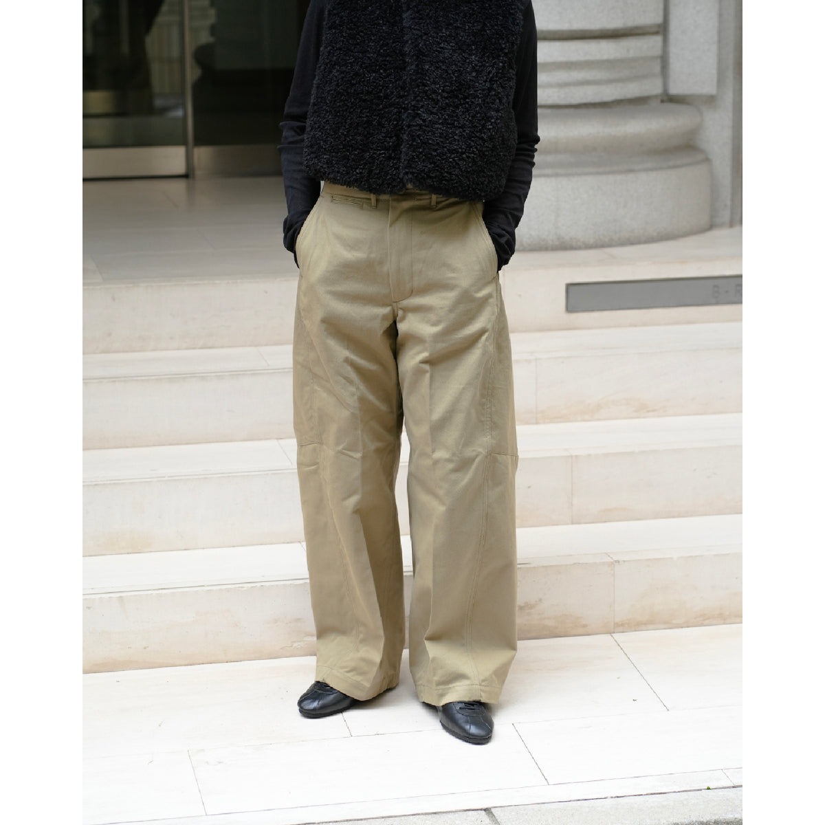 BARREL LEG CHINO TROUSERS