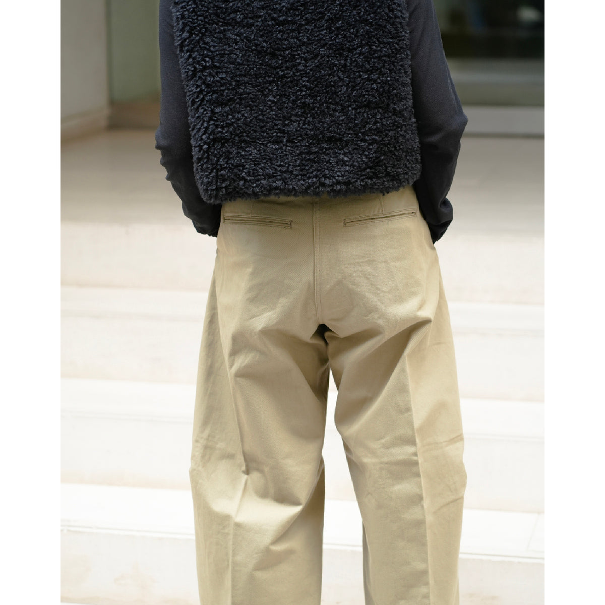 BARREL LEG CHINO TROUSERS