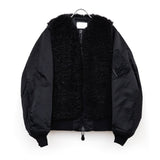 FAUX SHEARLING TYPE MA-1 JACKET BLACK