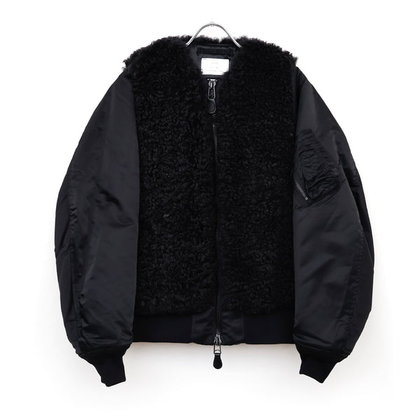 FAUX SHEARLING TYPE MA-1 JACKET