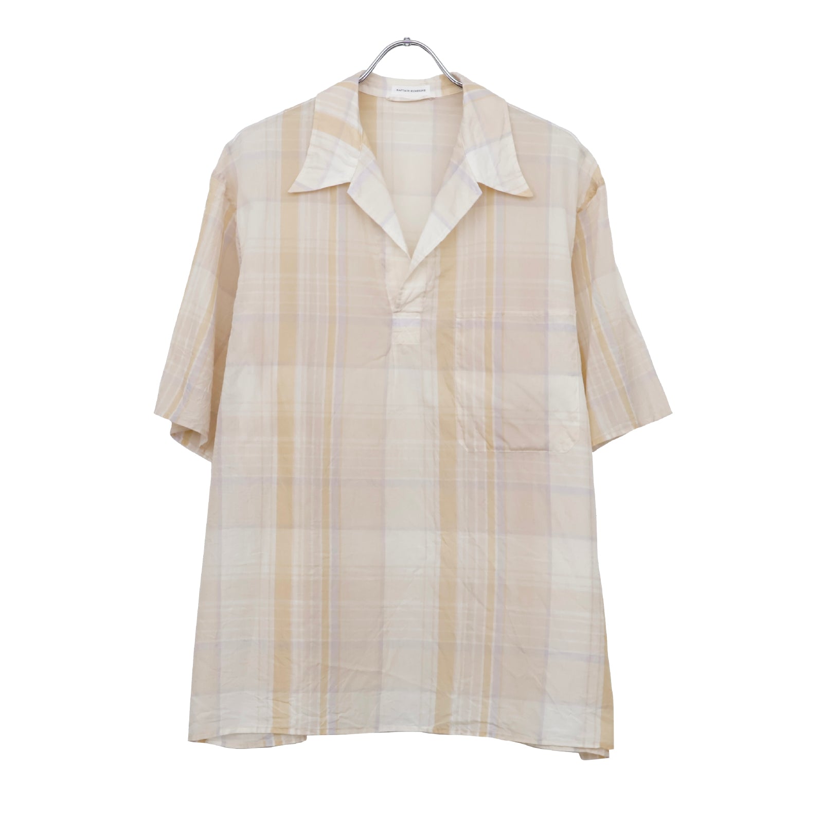 Gauze Plaid Pullover SS Shirt