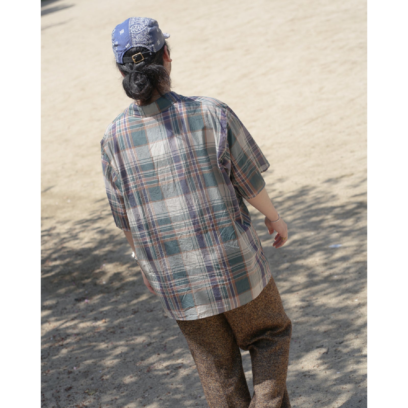 Gauze Plaid Pullover SS Shirt