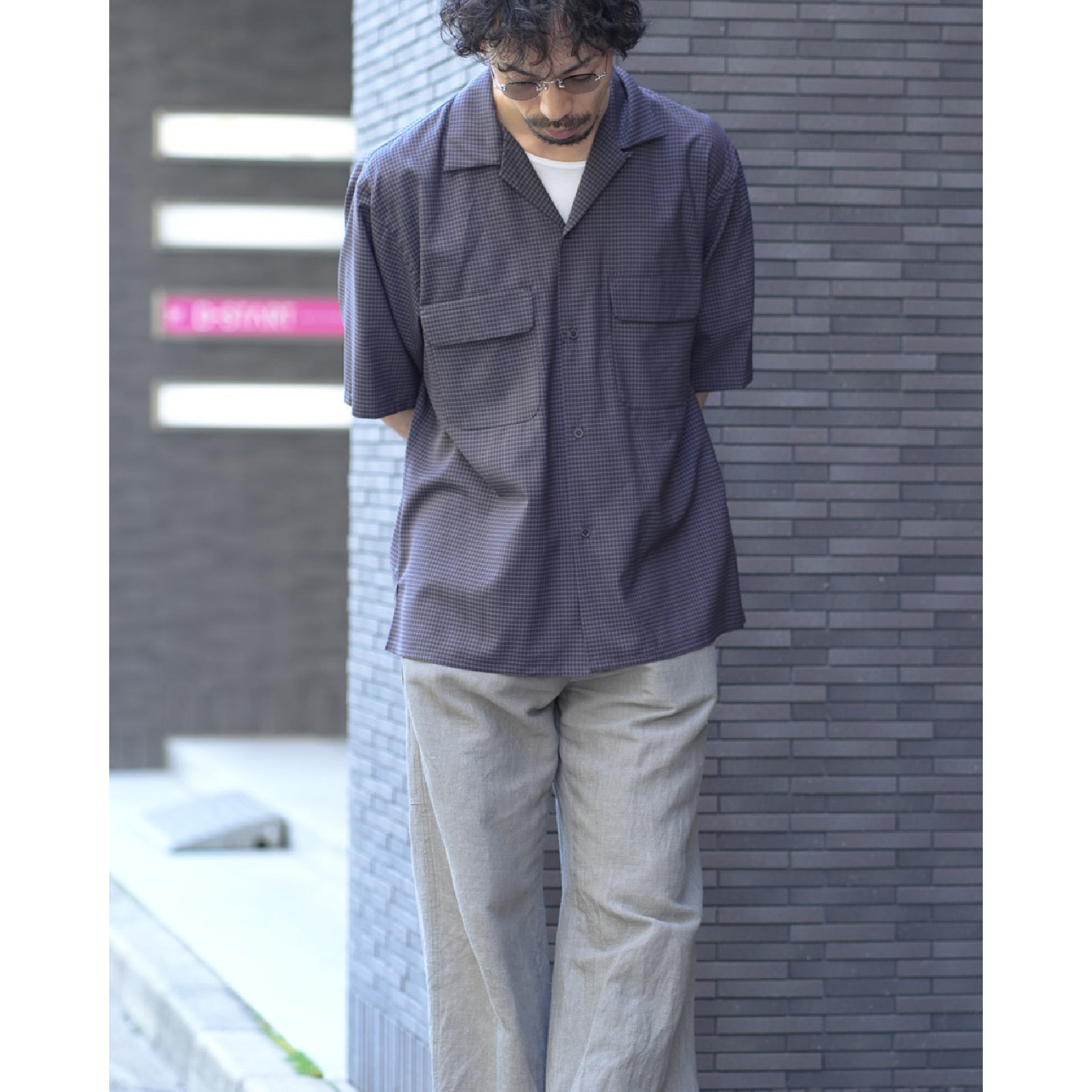 Summer Wool Open Collar SS Shirt