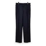 Wool Light Gabardine Shoecut Slacks NAVY
