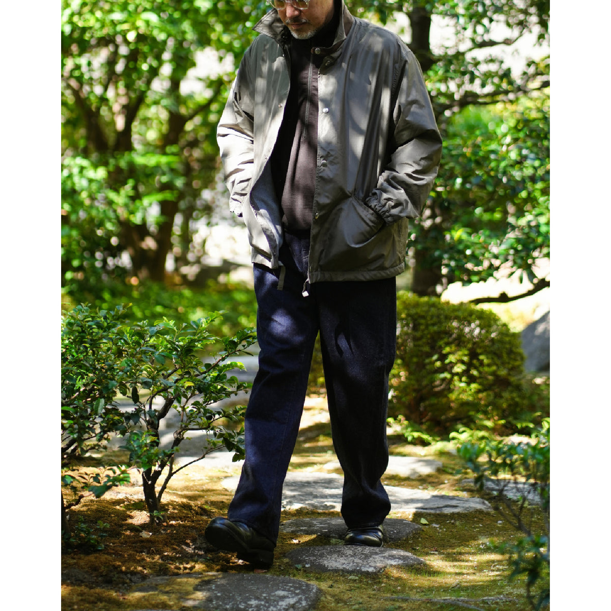 Silk Poly Coach Jacket