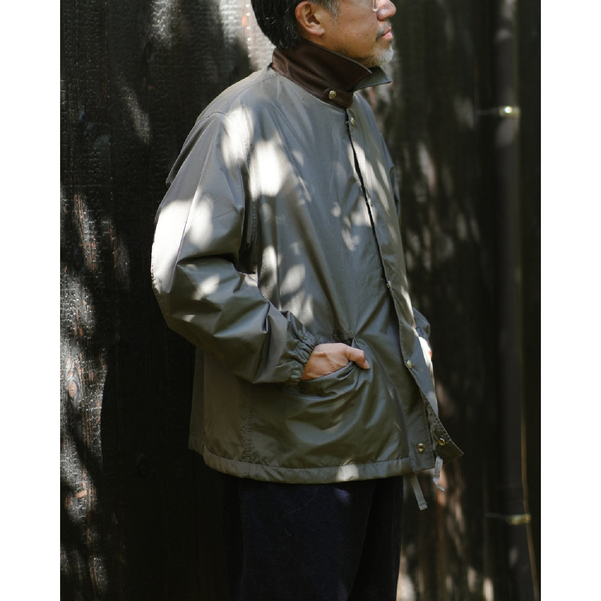 Silk Poly Coach Jacket