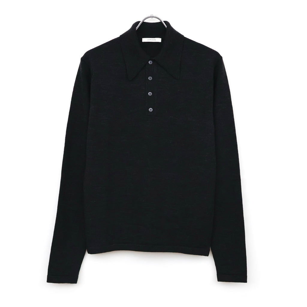 LS KNITTED POLO TOP