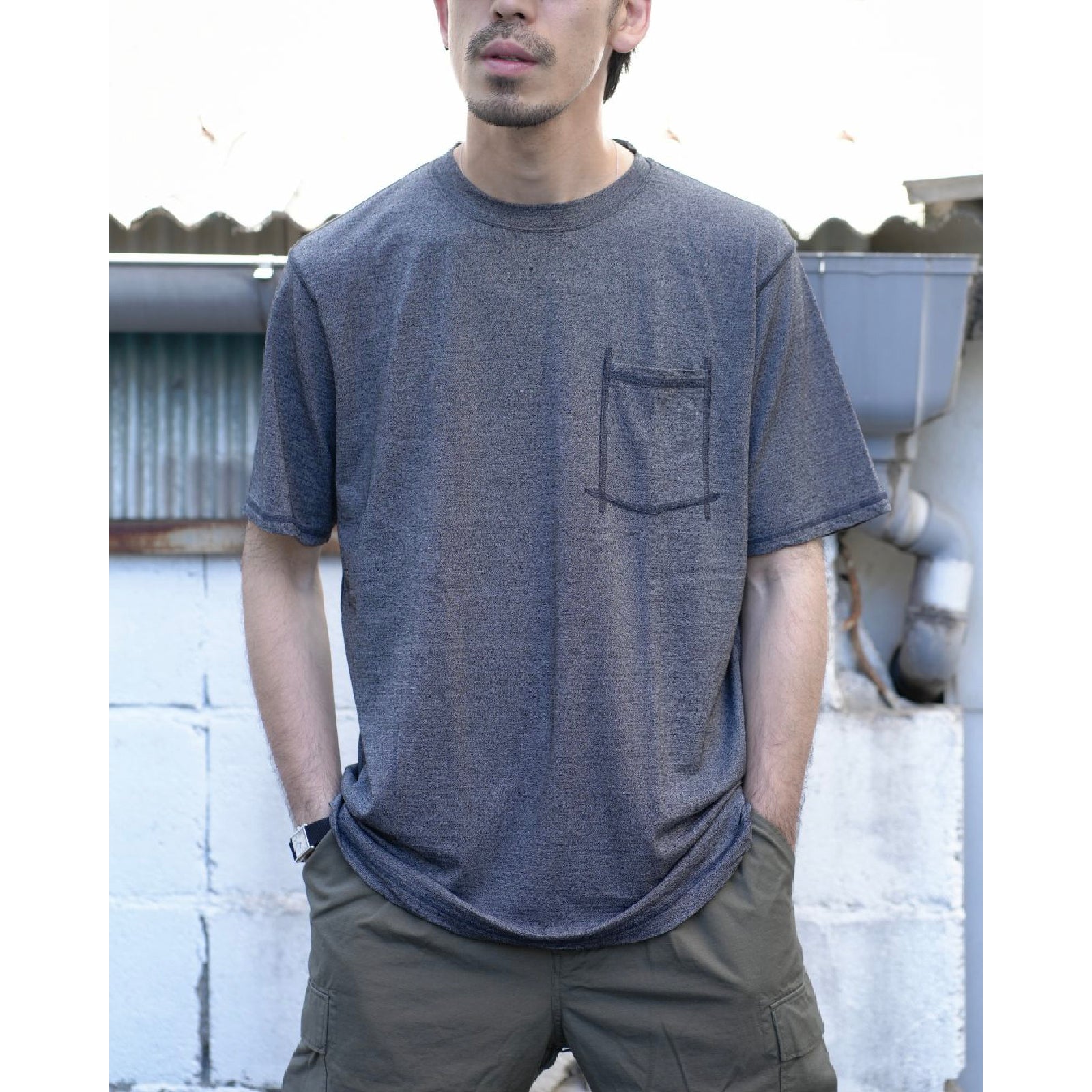 DWELLER S/S TEE MERINO WOOL OVERDYED