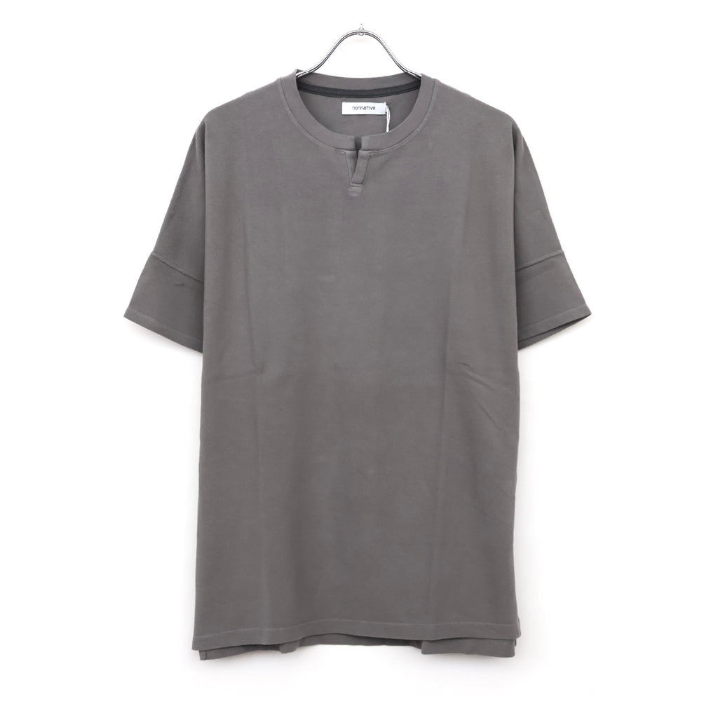 CLERK S/S T-NECK TEE COTTON PIQUE OVERDYED