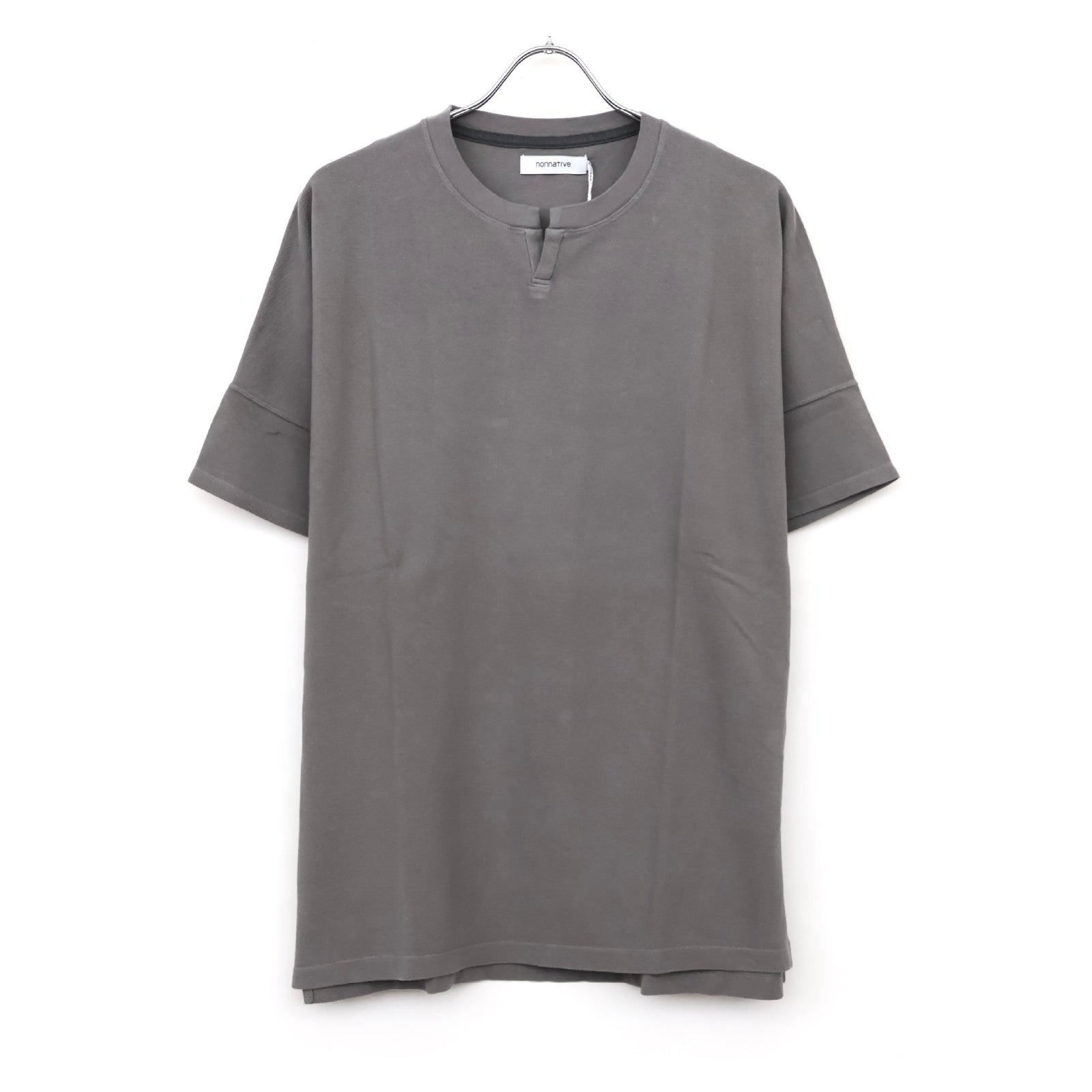 CLERK S/S T-NECK TEE COTTON PIQUE OVERDYED