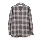 STRANGER SHIRT C/W FLANNEL BLOCK CHECK GRAY