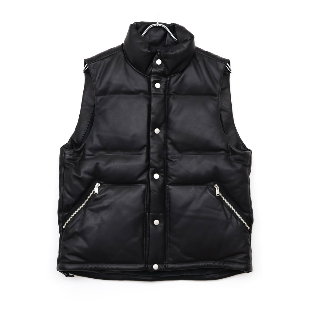 EXPLORER DOWN VEST COW LEATHER WITH WINDSTOPPER®