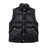 EXPLORER DOWN VEST COW LEATHER WITH WINDSTOPPER® BLACK