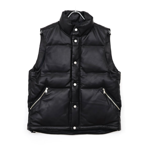 EXPLORER DOWN VEST COW LEATHER WITH WINDSTOPPER®