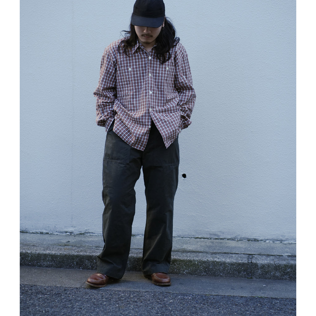 WAXED CLOTH FATIGUE TROUSERS - ref. / Web Store
