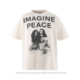JL_SS T-SHIRT / IMAGINE PEACE WHITE