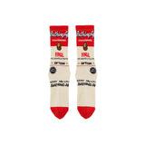 BAPE_SOCKS / FAINAL ECRU/RED