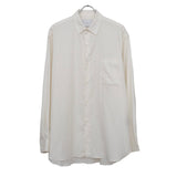 COTTON SILK OVERSIZED LS SHIRT CREAM