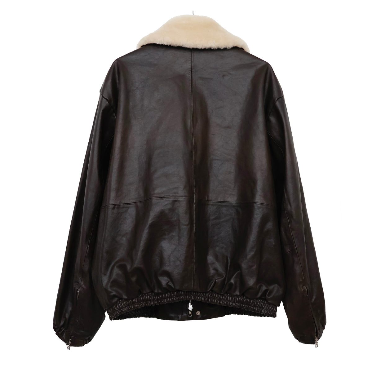 MOUTON COLLAR CALF ZIP JACKET