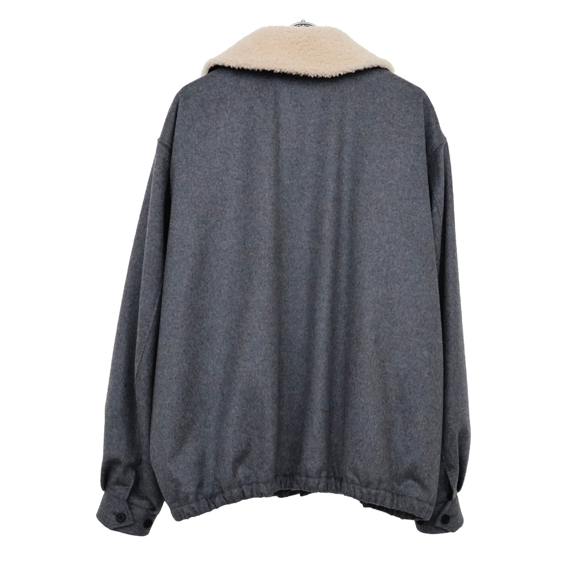 MOUTON COLLAR WOOL CASHMERE PADDED JACKET