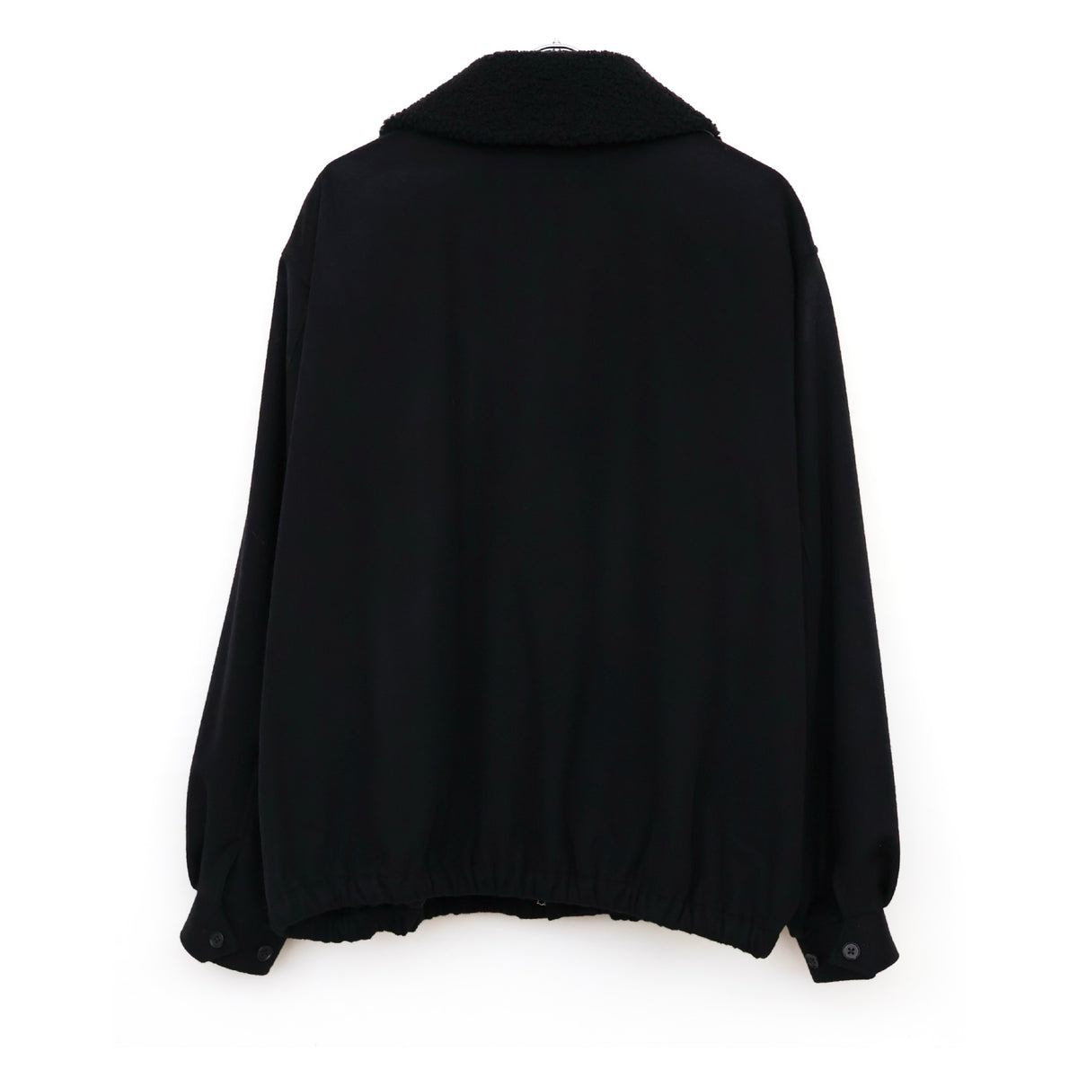 MOUTON COLLAR WOOL CASHMERE PADDED JACKET