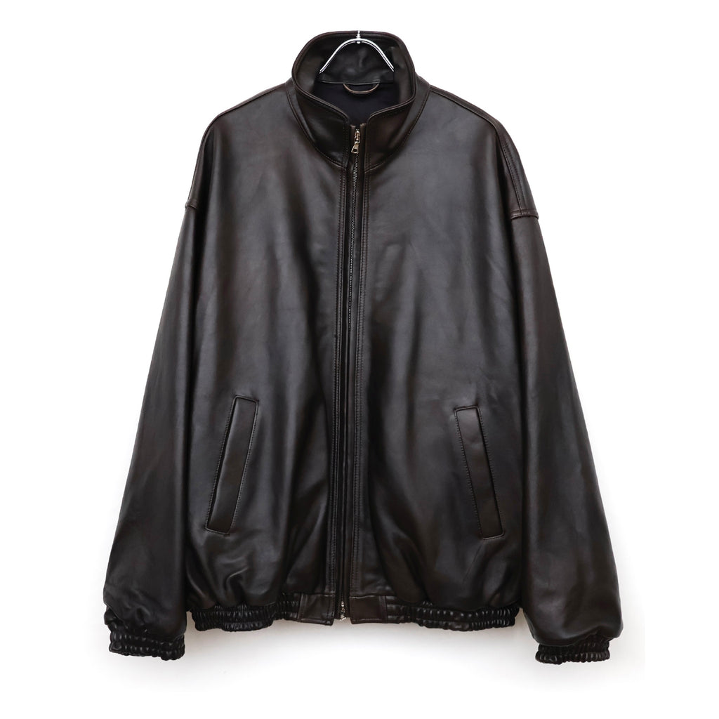 SHEEP LEATHER STAND COLLAR JACKET