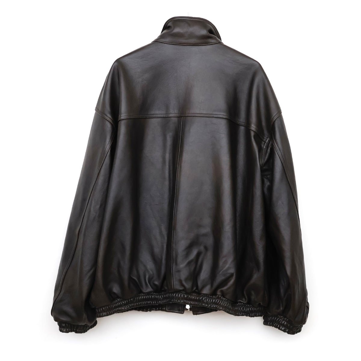 SHEEP LEATHER STAND COLLAR JACKET