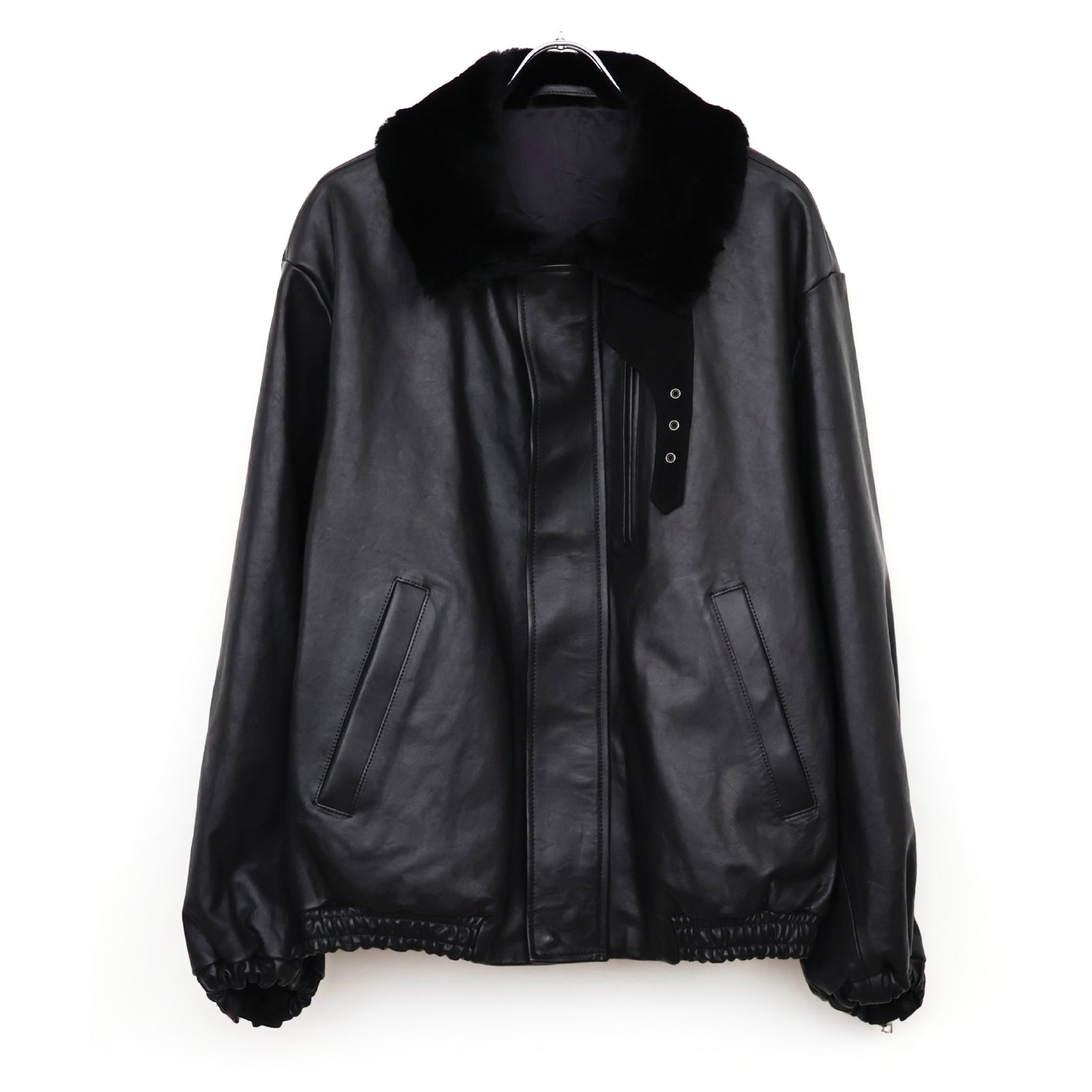 MOUTON COLLAR CALF ZIP JACKET | ref. / Web Store