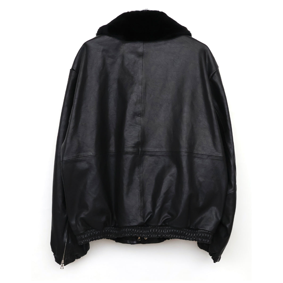 MOUTON COLLAR CALF ZIP JACKET