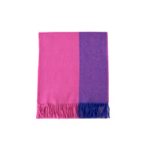 Brushed Scarf Block Block Purple