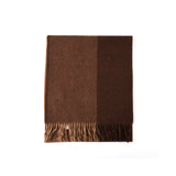 Brushed Scarf Block Block Brown