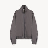 Kira Drape Blouson in Vintage Cotton TAUPE