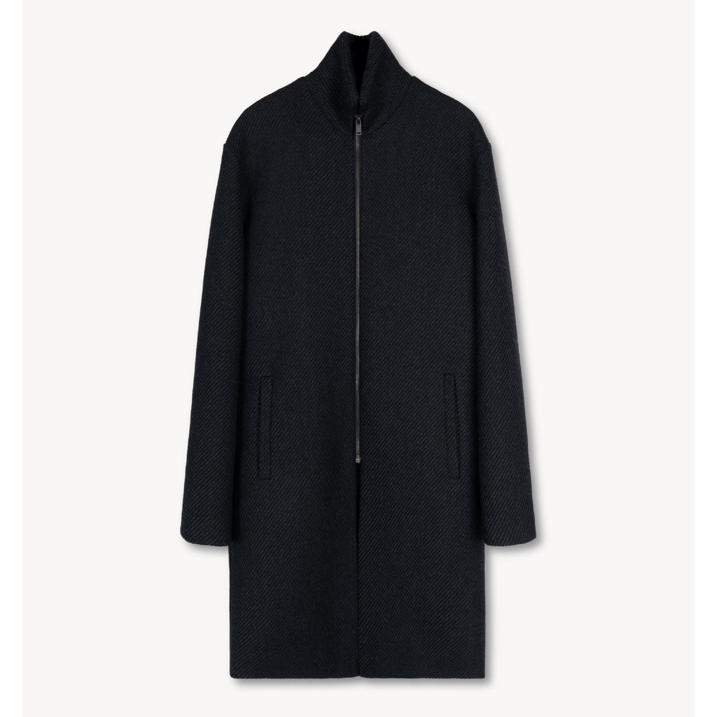 Ronan Structured Zip Coat in Wool