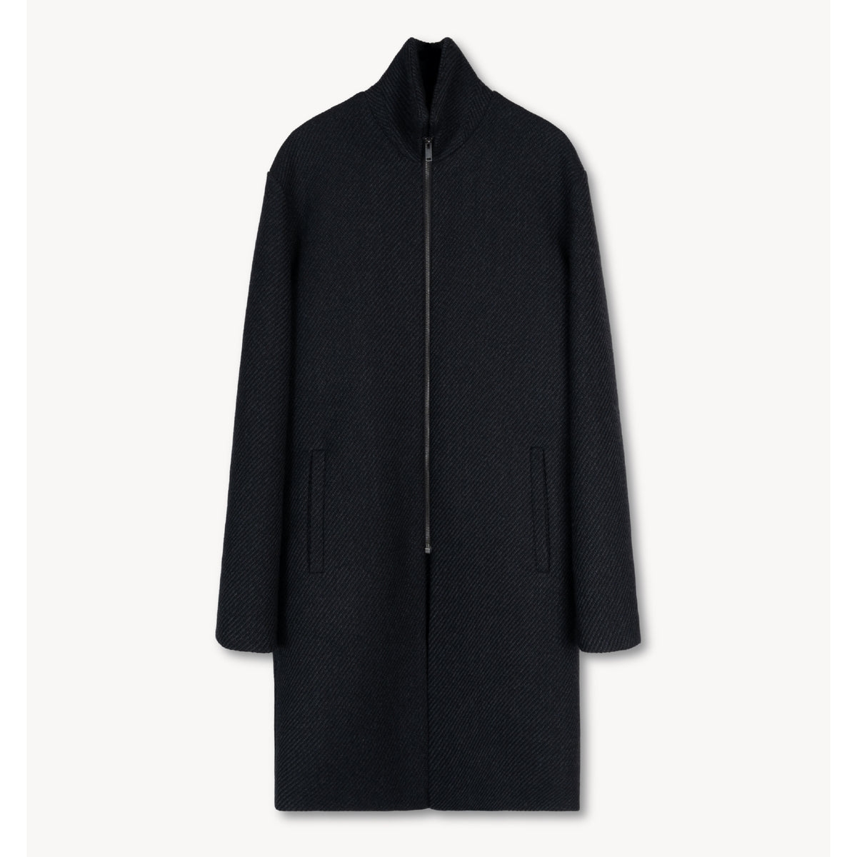 Ronan Structured Zip Coat in Wool