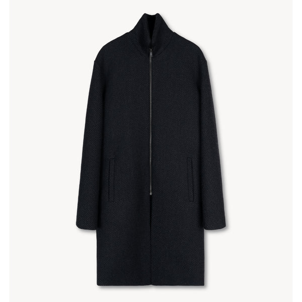 Ronan Structured Zip Coat in Wool